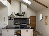 1 Landelijkse keuken Eiland Plankeffect Open vakjes